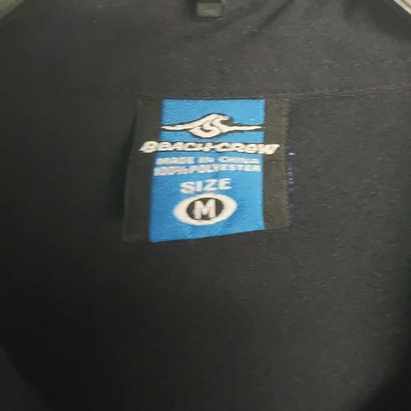 Black men's Beach crew shirt Medium - Picture 3 of 4